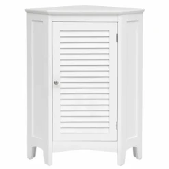 Tangkula Corner Bathroom Cabinet with Single Shutter Door