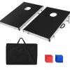 Tangkula Cornhole Set, Cornhole Outdoor Game with Foldable Design & Side Handle