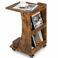 Tangkula C-Shaped End Table