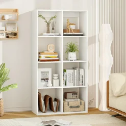 Tangkula 8-Cube Bookcase, 5-Tier Bookshelf with Open Compartments