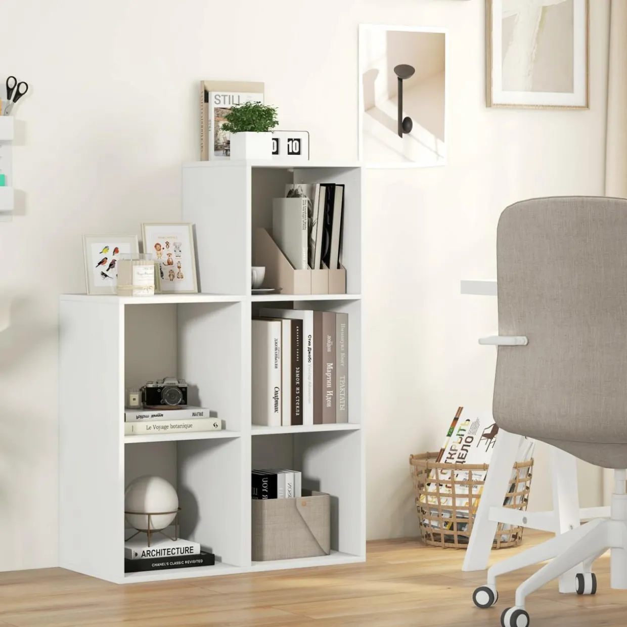 Tangkula 3-Cube Bookcase, 4-Tier Bookshelf with Open Compartments