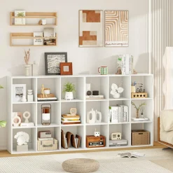 Tangkula 9-Cube Bookcase, 4-Tier Bookshelf with Open Compartments