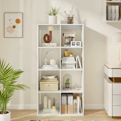 Tangkula 8-Cube Bookcase, 5-Tier Bookshelf with Open Compartments