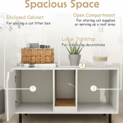 Tangkula Double Litter Box Enclosure