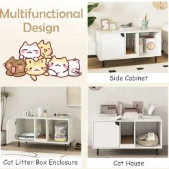 Tangkula Double Litter Box Enclosure