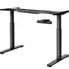Tangkula Dual Motor Electric Standing Desk Frame, Height & Width Adjustable Motorized Sit Stand Desk Base