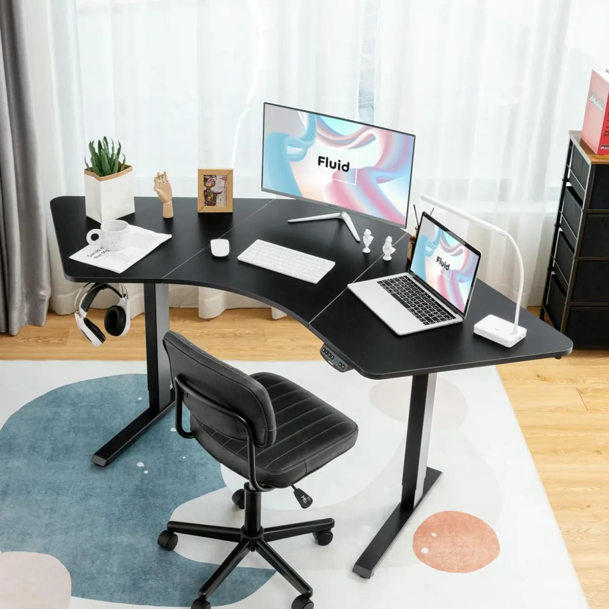 Tangkula Dual Motor Standing Desk Frame, Electric Sit Stand Up Desk Base