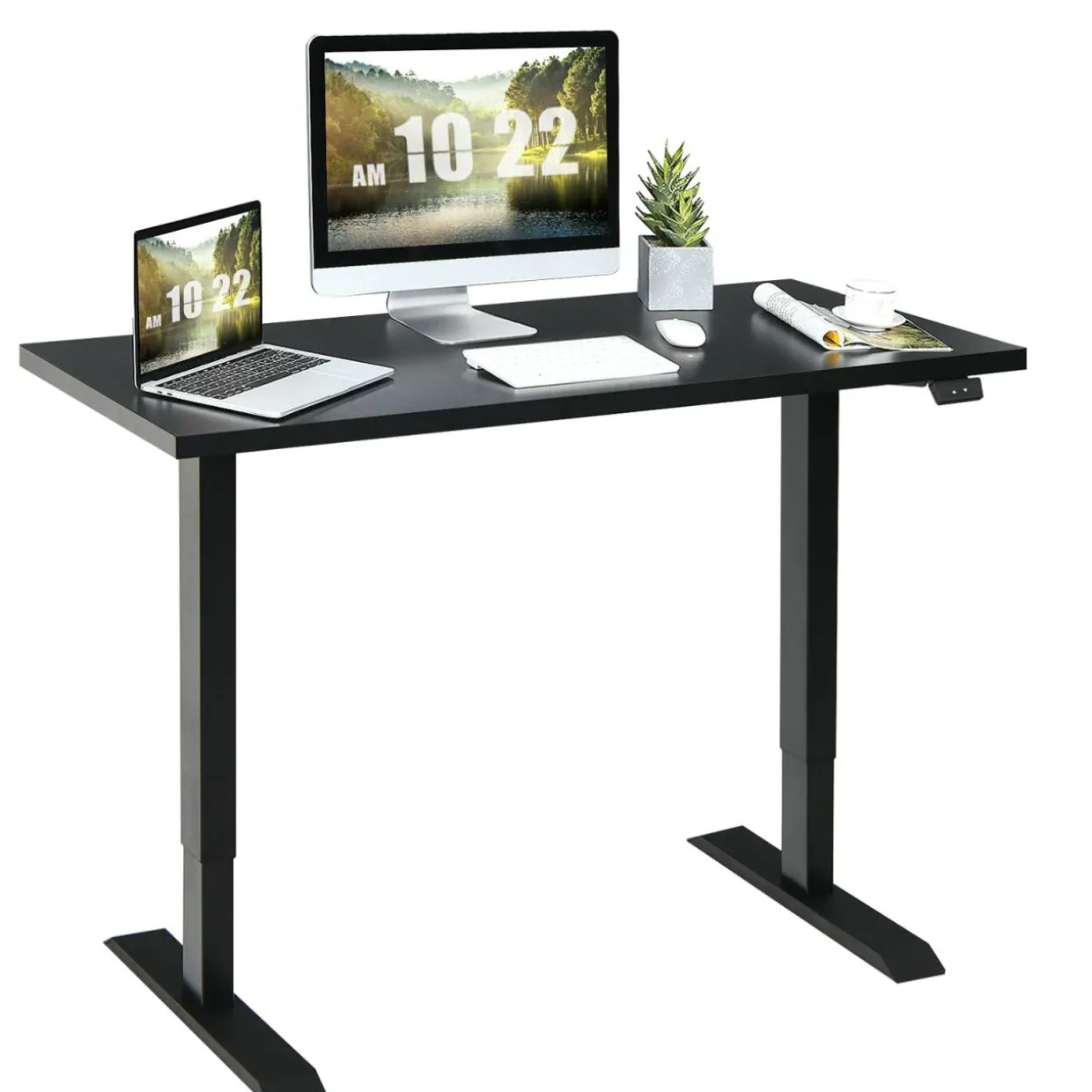 Tangkula Electric Standing Desk, 48 x 24 Inch Sit to Stand Up Desk