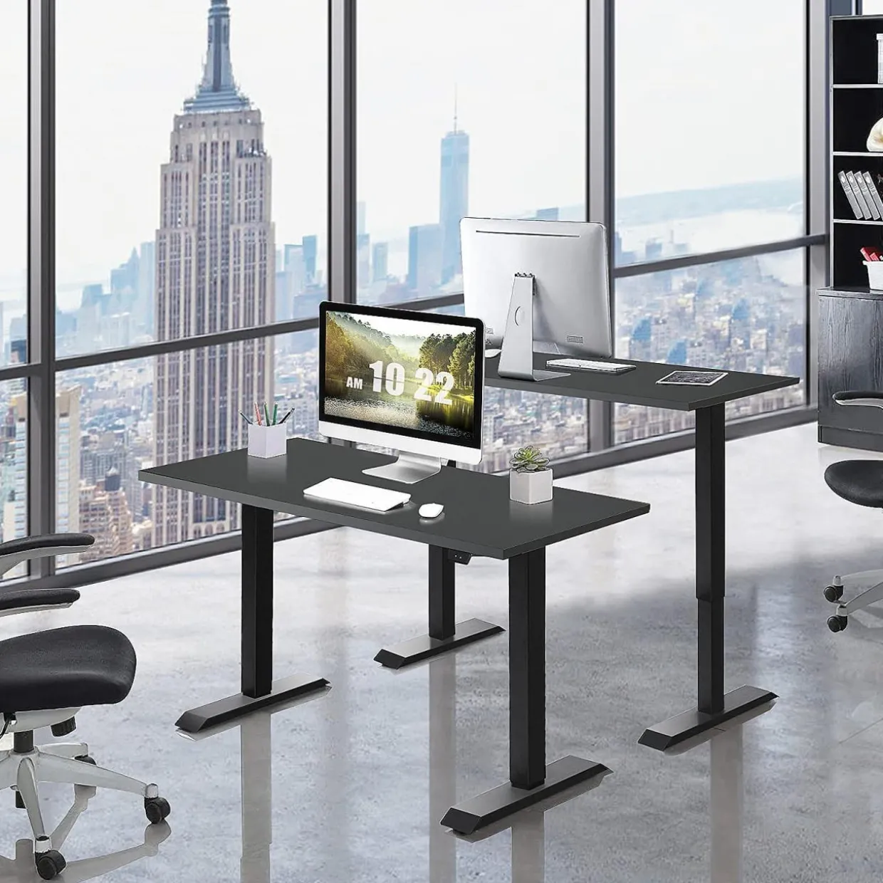 Tangkula Electric Standing Desk, 48 x 24 Inch Sit to Stand Up Desk
