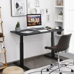 Tangkula Electric Standing Desk Frame, Height & Width Adjustable Motorized Sit Stand Desk Base