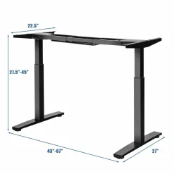 Tangkula Electric Standing Desk Frame, Height & Width Adjustable Motorized Sit Stand Desk Base