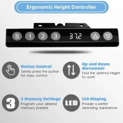 Tangkula Electric Standing Desk Frame, Height & Width Adjustable Motorized Sit Stand Desk Base