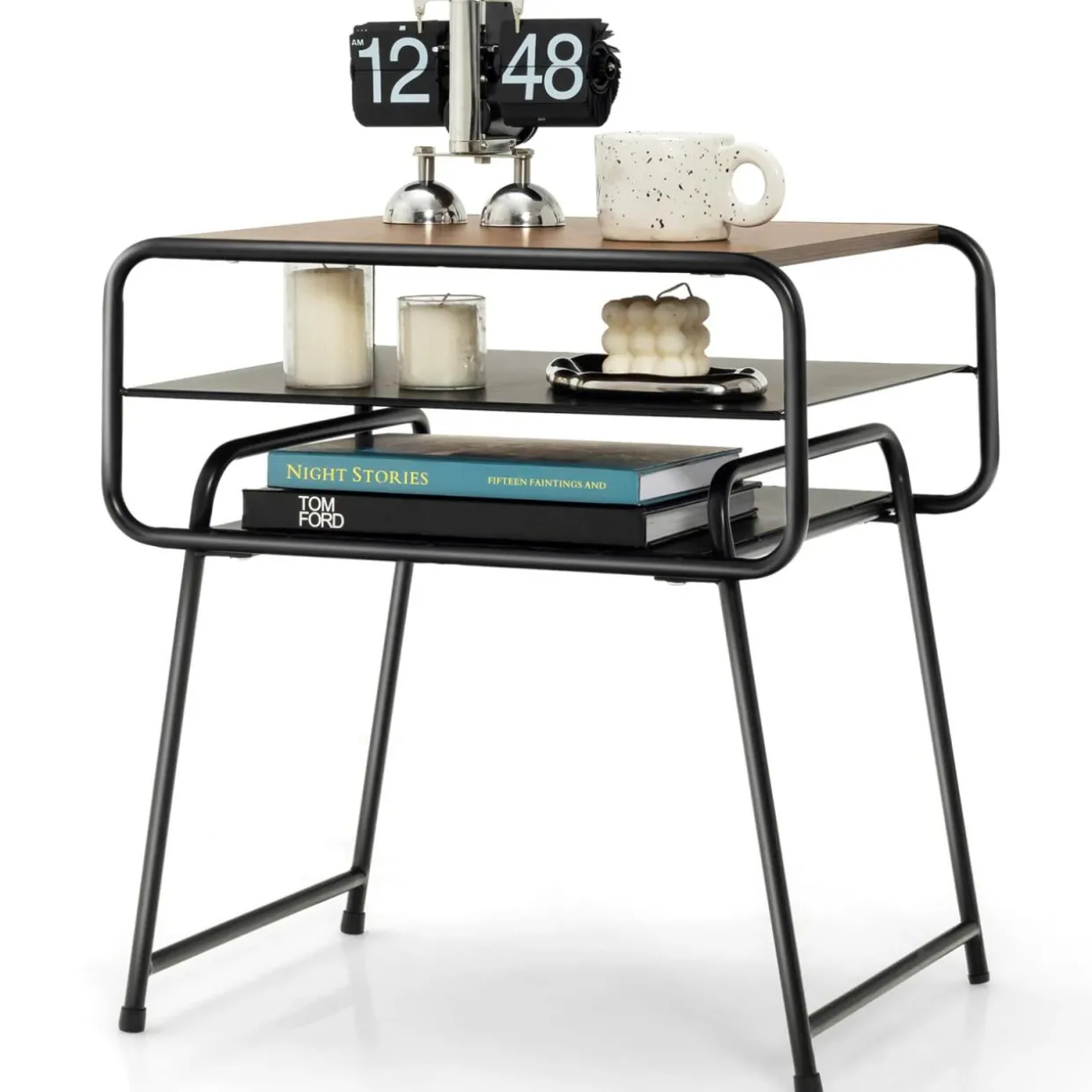 Tangkula End Table, 3-Tier Side Table