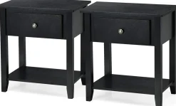 Tangkula End Table with Drawer, Nightstand w/Drawer and Storage Shelf