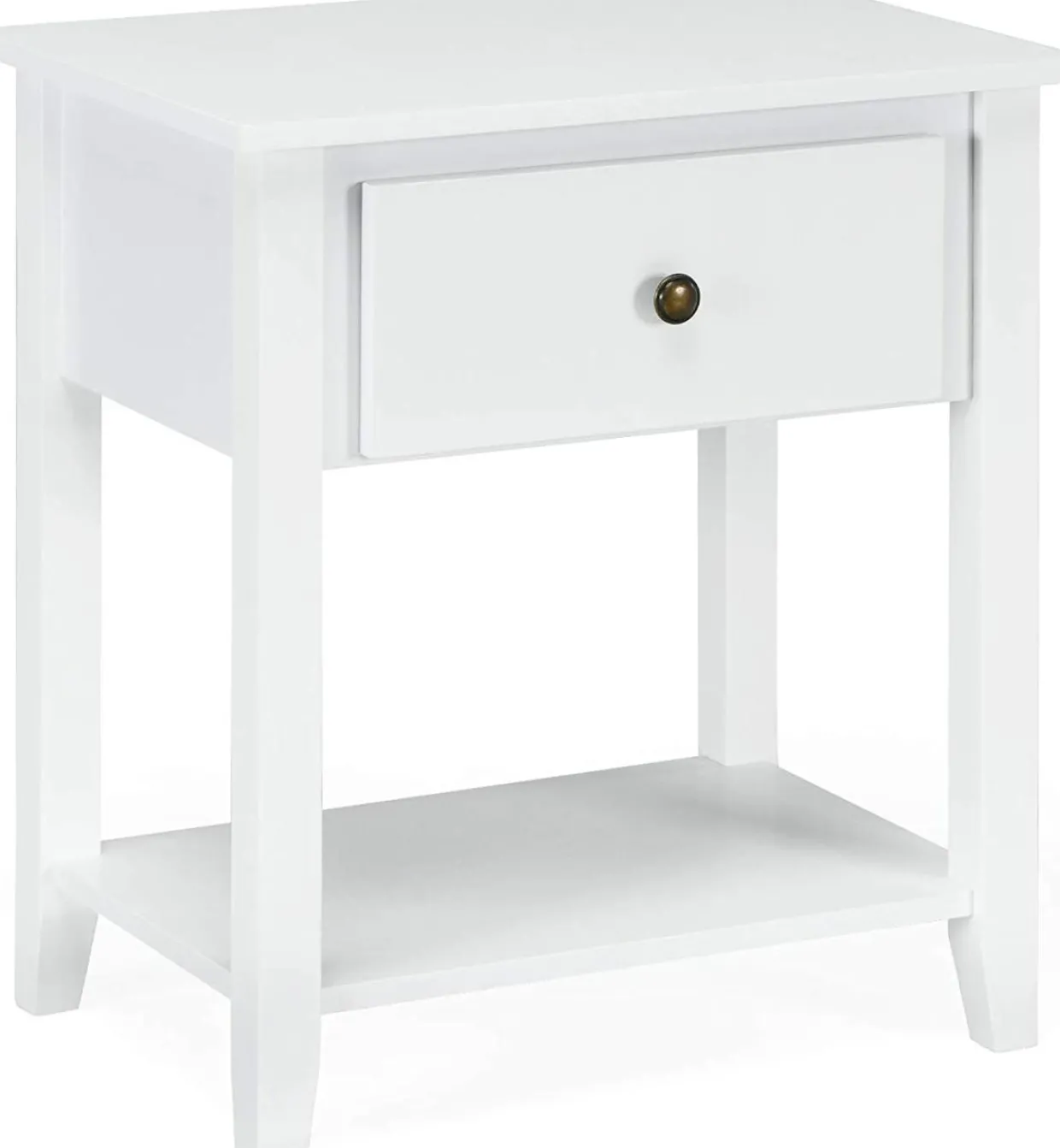 Tangkula End Table with Drawer, Nightstand w/Drawer and Storage Shelf