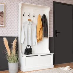Tangkula Entryway Bench with Coat Rack