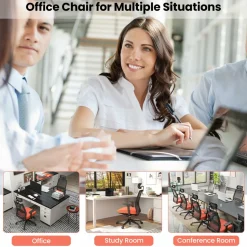 Tangkula Ergonomic Office Chair, 400 lbs Big & Tall Ergonomic Executive Chair with Lumbar Support
