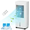 Tangkula Evaporative Air Cooler, Portable Swamp Cooler with Remote, 2 Ice Packs