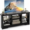 Tangkula Farmhouse TV Stand for TVs up to 65 Inch, Media Entertainment Center w/6 Storage Shelves for Living Room