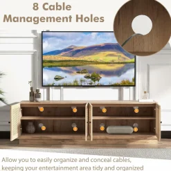 Tangkula Farmhouse TV Stand for TVs Up to 75 Inches