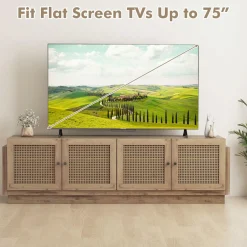 Tangkula Farmhouse TV Stand for TVs Up to 75 Inches