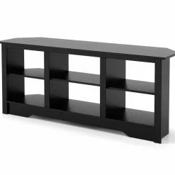 Tangkula Farmhouse TV Stand for TVs up to 65 Inch, Media Entertainment Center w/6 Storage Shelves for Living Room