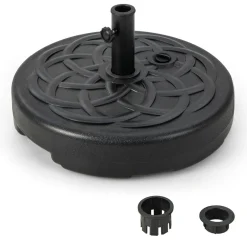 Tangkula Fillable Umbrella Base Stand, Water & Sand Filled 102 lbs Heavy Duty Patio Umbrella Weight Stand