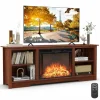 Tangkula Fireplace TV Stand for 75 Inches TV