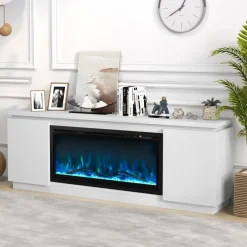Tangkula Fireplace TV Stand for TVs up to 80"