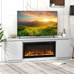 Tangkula Fireplace TV Stand for TVs up to 80