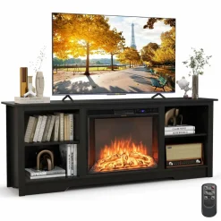 Tangkula Fireplace TV Stand for 75 Inches TV