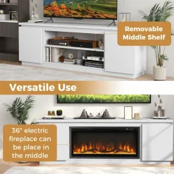 Tangkula Fireplace TV Stand for TVs up to 80
