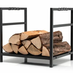 Tangkula Firewood Log Rack, Heavy Duty Firewood Holder with Unique Handle and Raised Feet