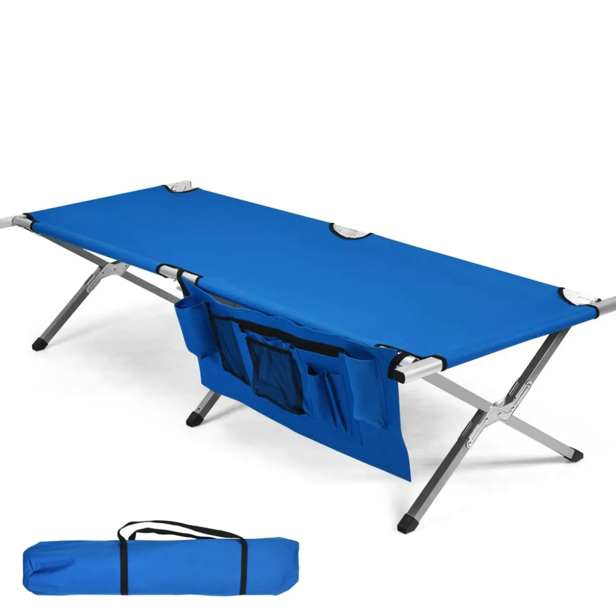 Tangkula Folding Camping Cot, Portable Sleeping Cot with Carrying Bag