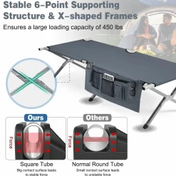 Tangkula Folding Camping Cot, Portable Sleeping Cot with Carrying Bag