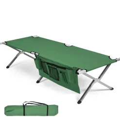 Tangkula Folding Camping Cot, Portable Sleeping Cot with Carrying Bag