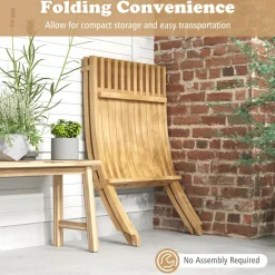 Tangkula Folding Patio Chair