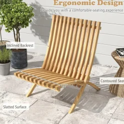 Tangkula Folding Patio Chair