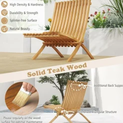 Tangkula Folding Patio Chair