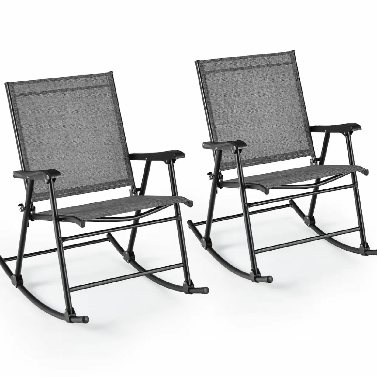 Tangkula Folding Rocking Chair Set of 2