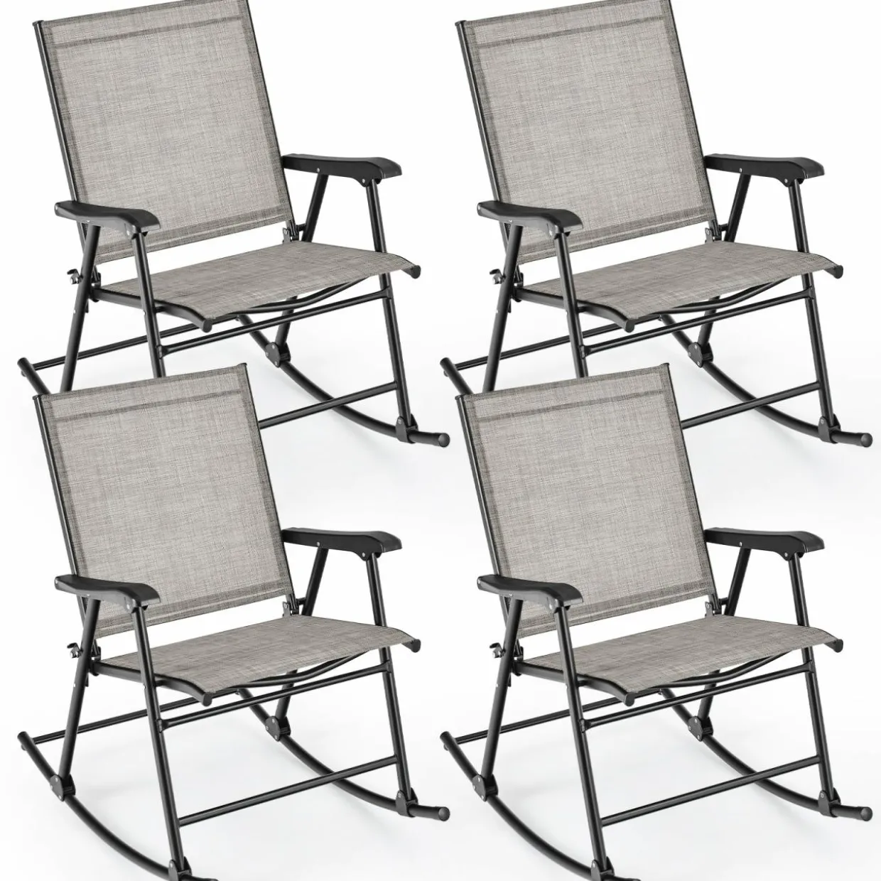 Tangkula Folding Rocking Chair Set of 2