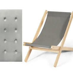 Tangkula Folding Sling Chair, Outdoor Wood Portable Beach Chair
