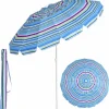 Tangkula 8FT Beach Umbrella, Portable Beach Umbrella W/Sand Anchor & Tilt Mechanism, 16 Sturdy Fiberglass Ribs