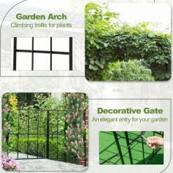 Tangkula 7.5Ft Garden Arbor with Gate