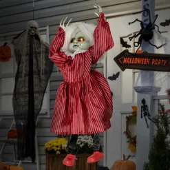 Tangkula 2.8FT Halloween Animatronic Roaming Creepy Doll