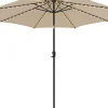 TANGKULA 10FT Solar Umbrella, Patio Umbrella with 112 LED Lights