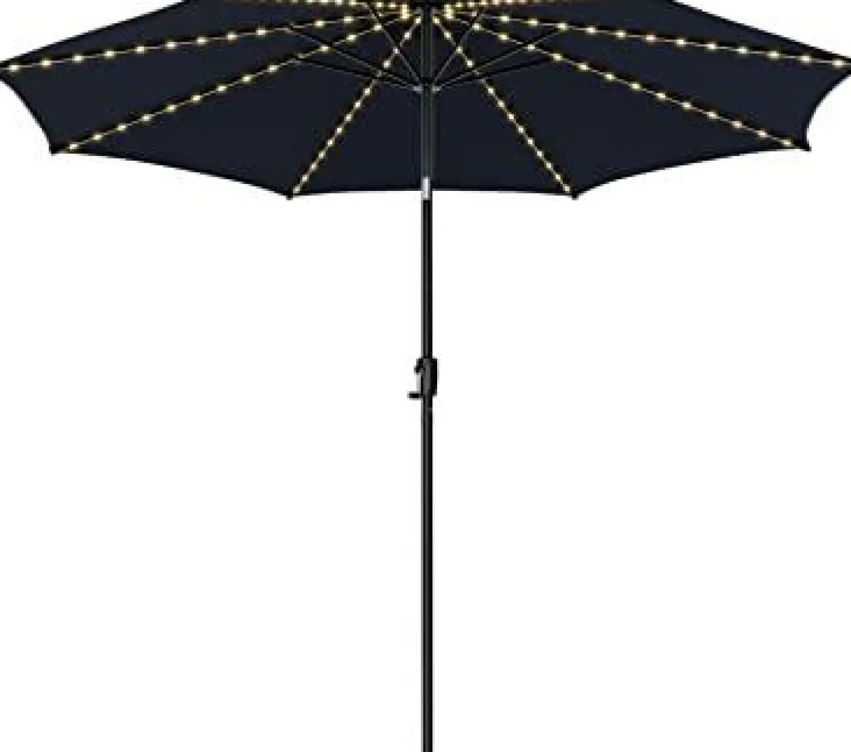 TANGKULA 10FT Solar Umbrella, Patio Umbrella with 112 LED Lights
