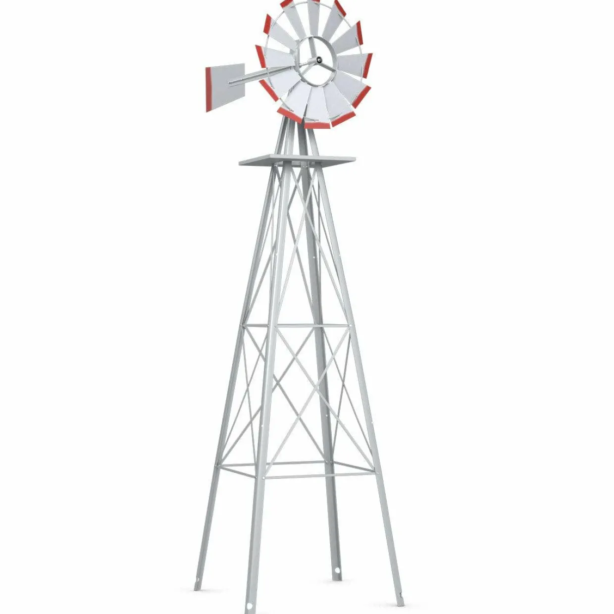 Tangkula 8FT Windmill Yard Garden Metal Ornamental