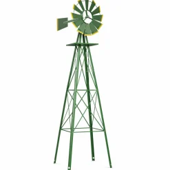 Tangkula 8FT Windmill Yard Garden Metal Ornamental