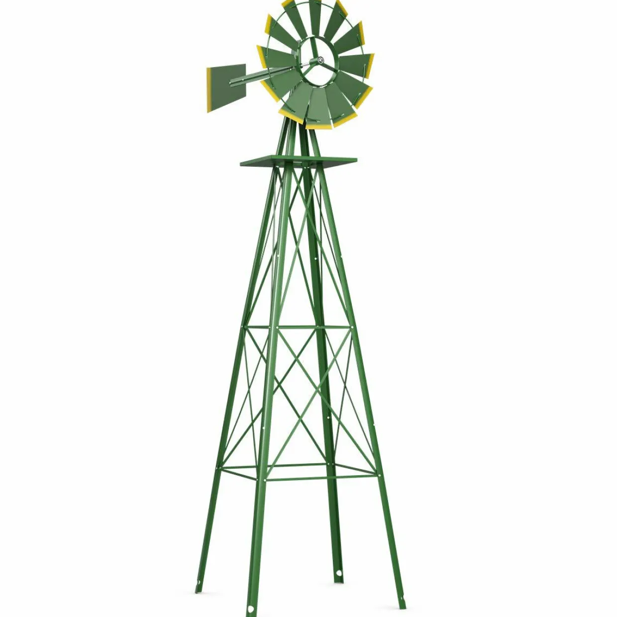 Tangkula 8FT Windmill Yard Garden Metal Ornamental